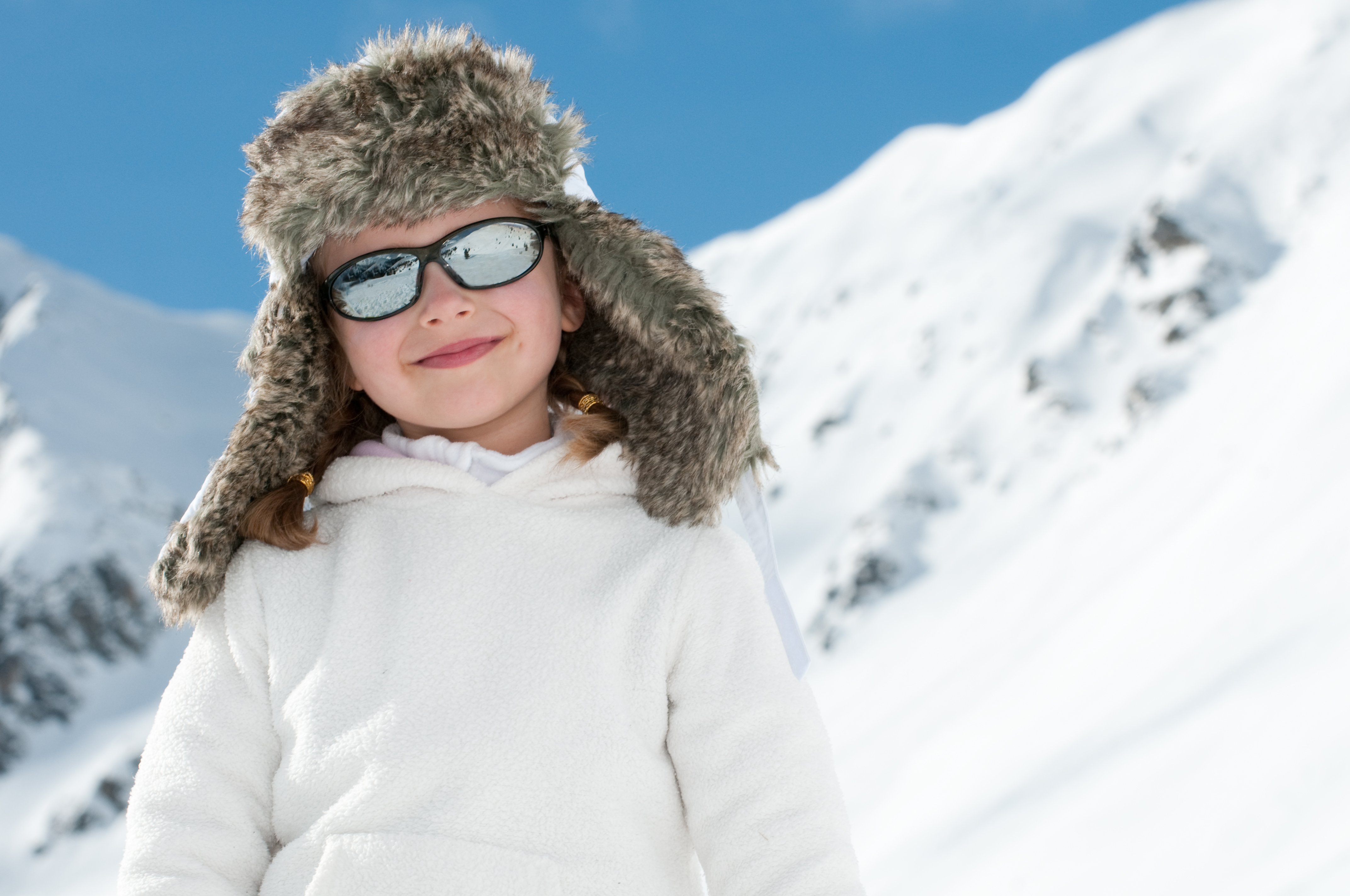 Proteger ses enfants du soleil en hiver